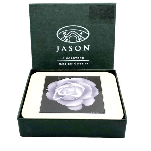 Dining Vintage Jason Drink Coasters Boxed Set Of 6 Serenity Rectangle